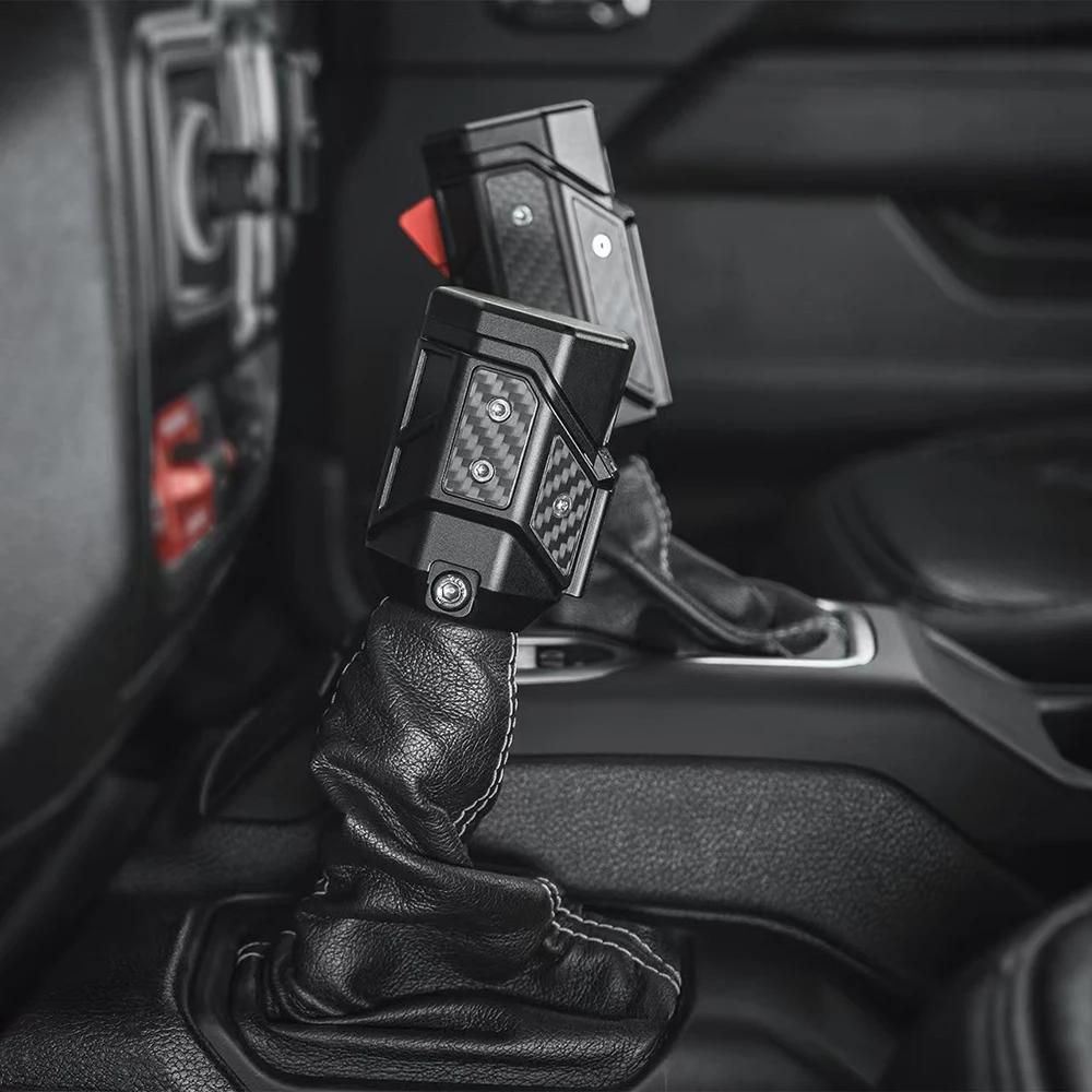 

SXMA OMU017 Gear Shift Lever Gear Cover for Jeep for Wrangler 2018-2026 JL/JT Aluminum magnesium alloy&dry carbon fiber，Black