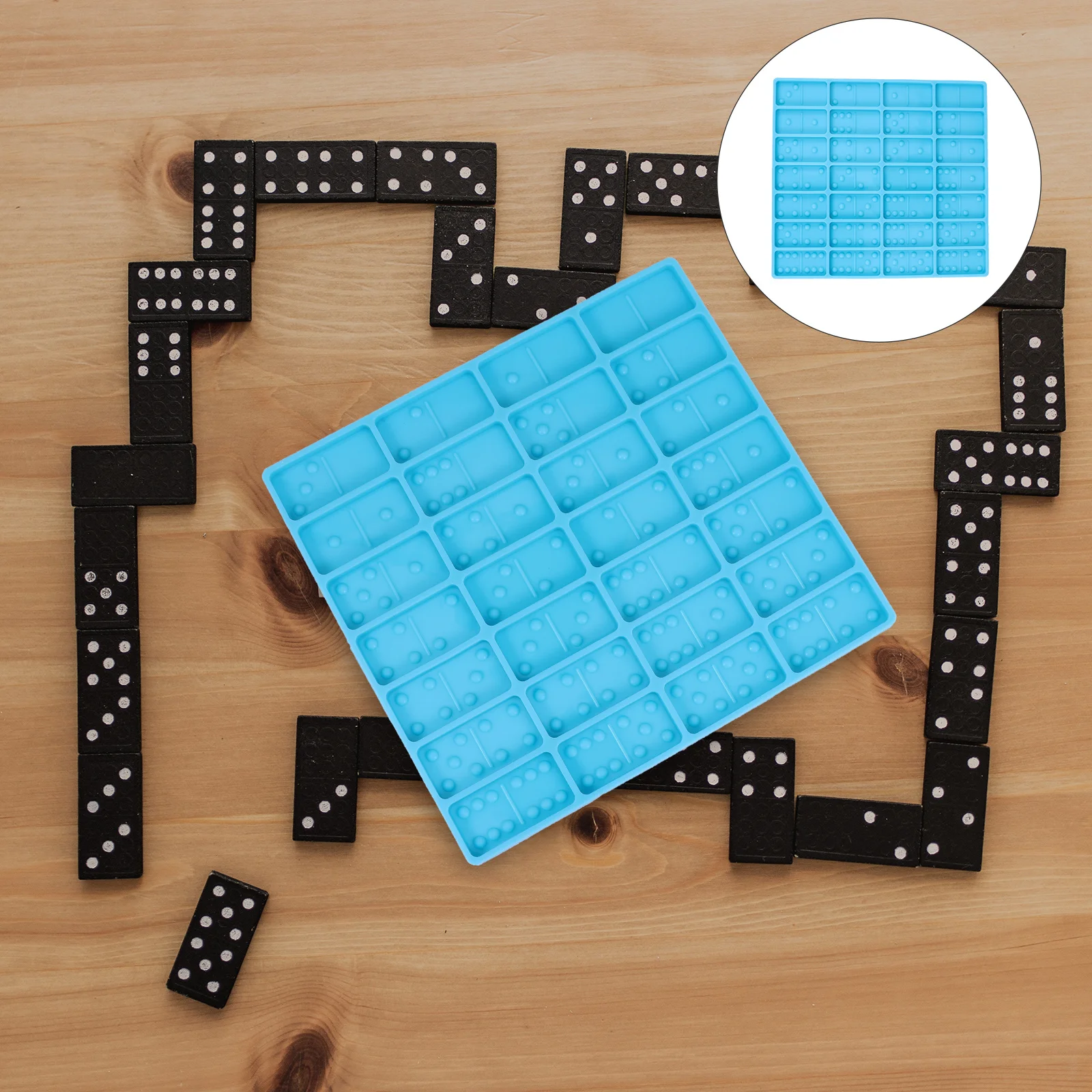 Simple Domino Silicone Mold Crystal Epoxy DIY Manual Reverse Mold Handmade Creative Accessories Silicone Mould