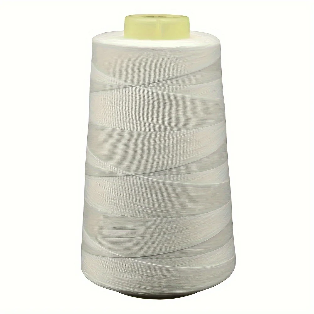 100% Polyester Sewing Thread 3000 Yards Universal 40/2 Gauge For Sewing Machines & Hand Repairs Original White