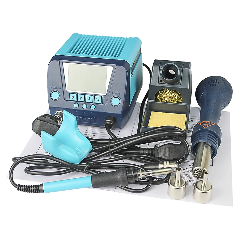 BK881 hot air gun soldering station 2-in-1 soldering iron digital display air gun with adjustable temperature