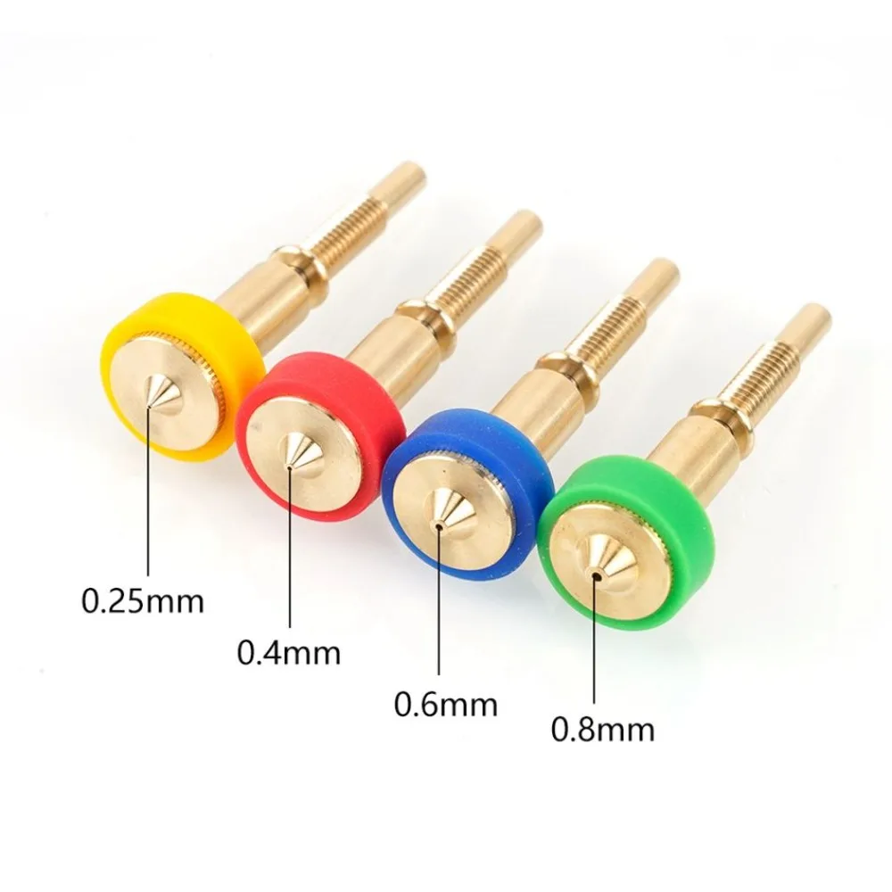 

All-in-one Brass Titanium Nozzle & Heatbreak, 0.25/0.4/0.6/0.8mm, Heat Resistant Anti-Clogging for E3D Revo Ceramic Hotend Kit