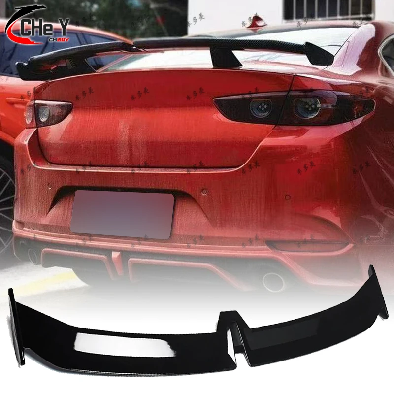 For 2019 2020 2021 2022 2023 2024 Mazda 3 Axela 100% Real Carbon Fiber High Quality Rear Spoiler Trunk Lid GT Style