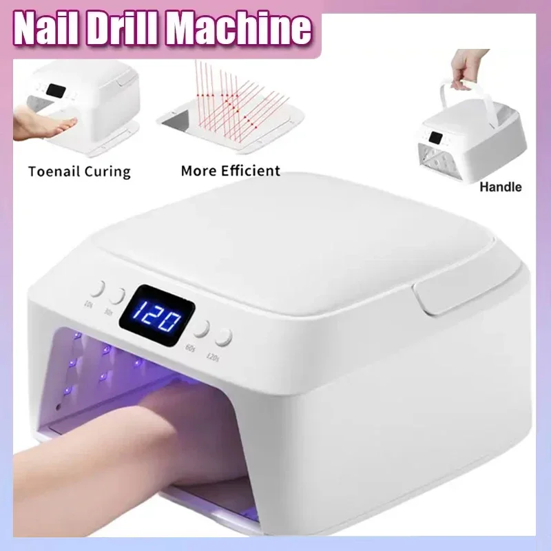 

71 LEDs UV Nail Lamp Professional 72W Nail Dryer with Hand Pillow Large Space Smart Sensor for Manicure And Pedicure