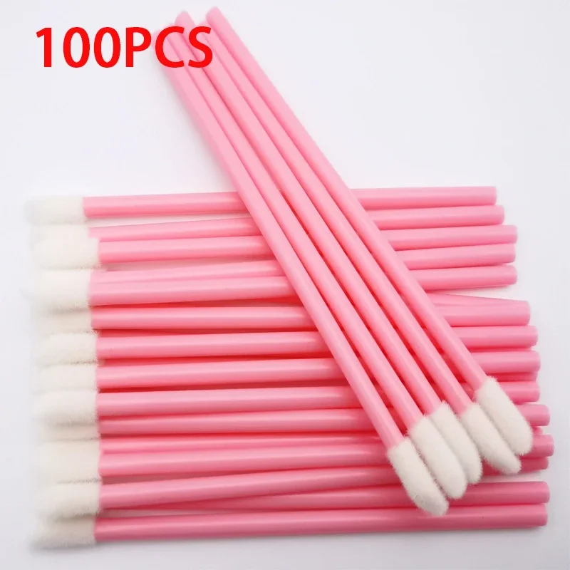 100Pcs Disposable Lip Brush Eyelash Extension Makeup Brushes Lash Extension Mascara Applicator Lipstick Wands Cosmetic Tools