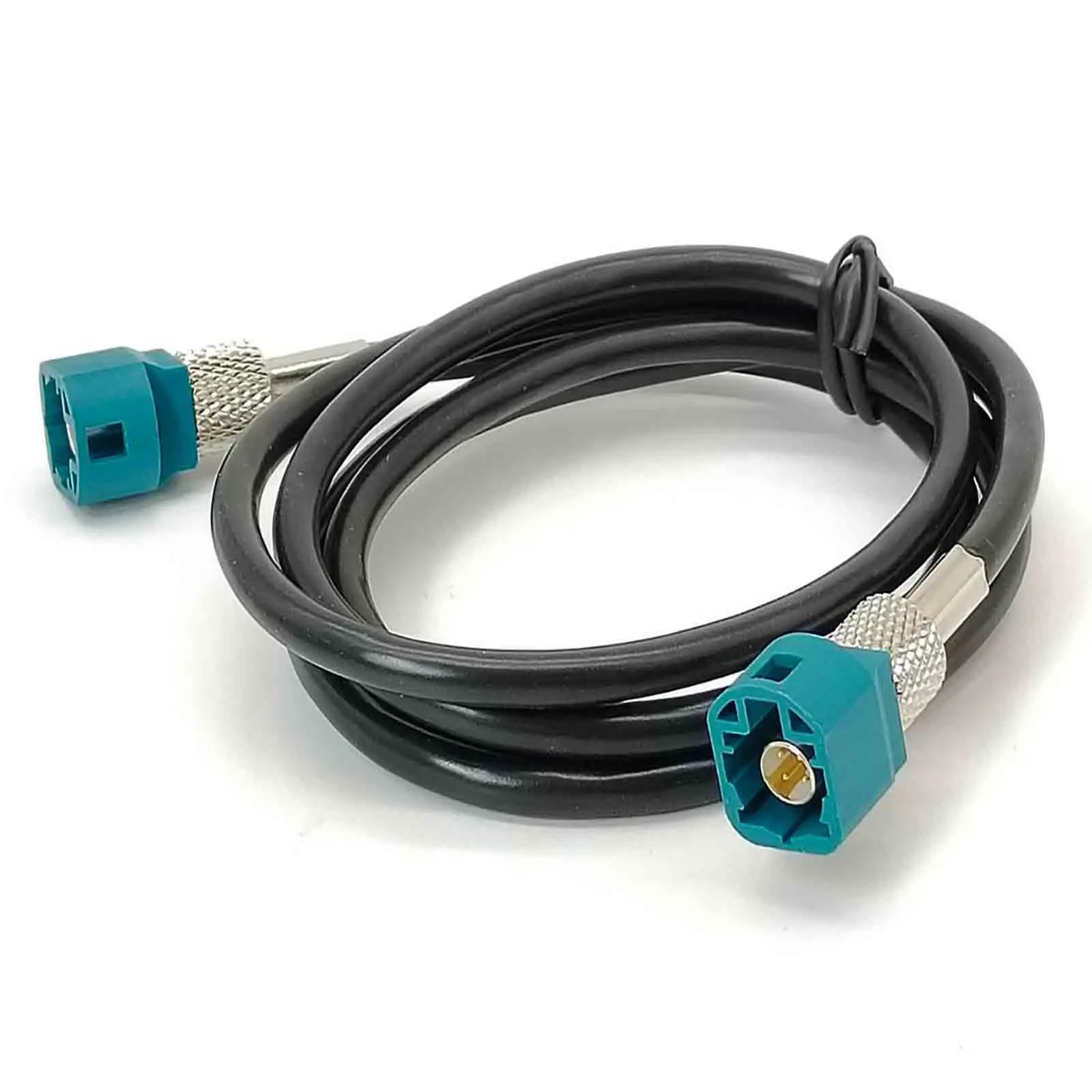 LVDS Cable Assembly, 4-Pin HSD to HSD Male to Male Cable, 1 Meter, Green Connector