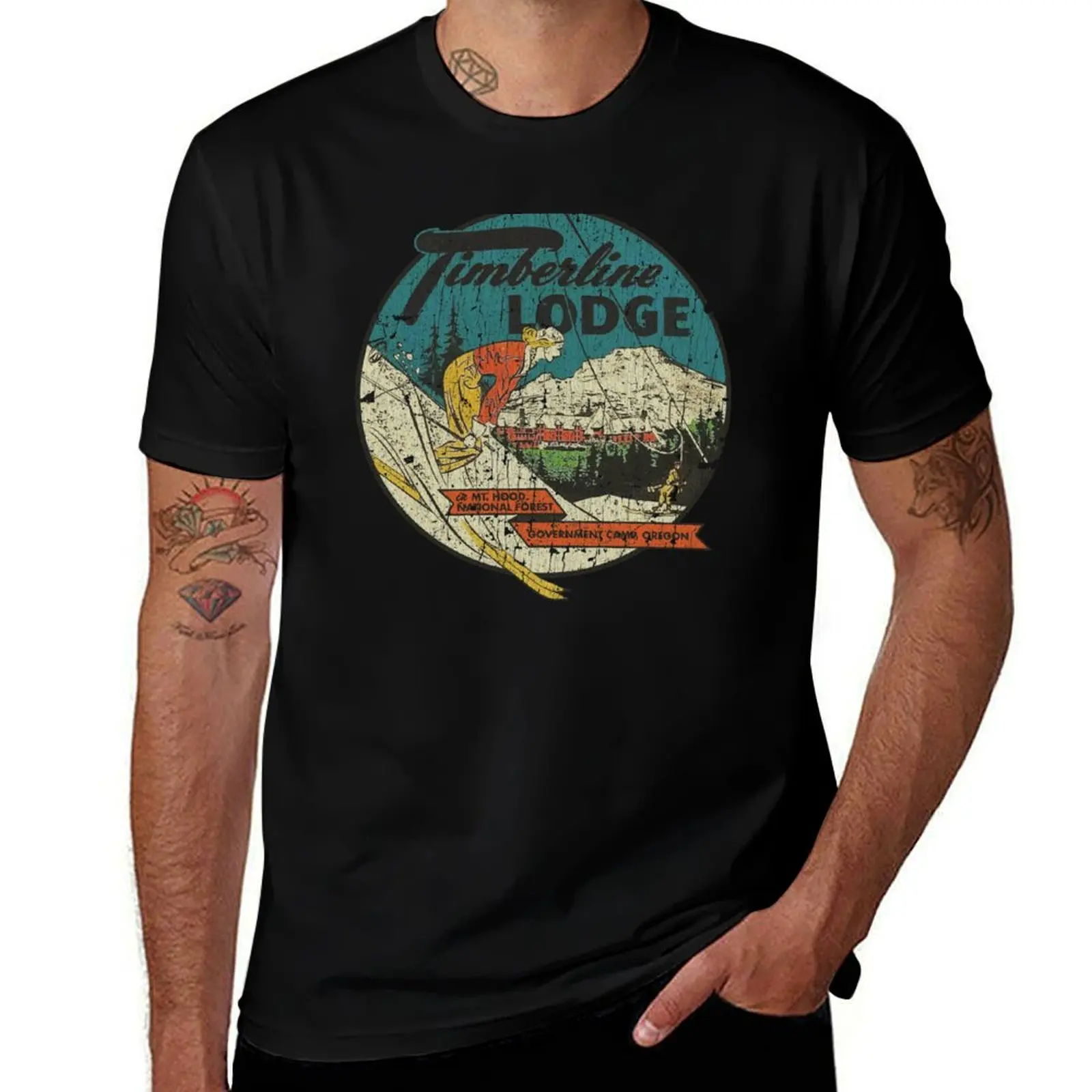 

Timberline Lodge 1938 T-Shirt Plus Size Workout Short Sleeve Top