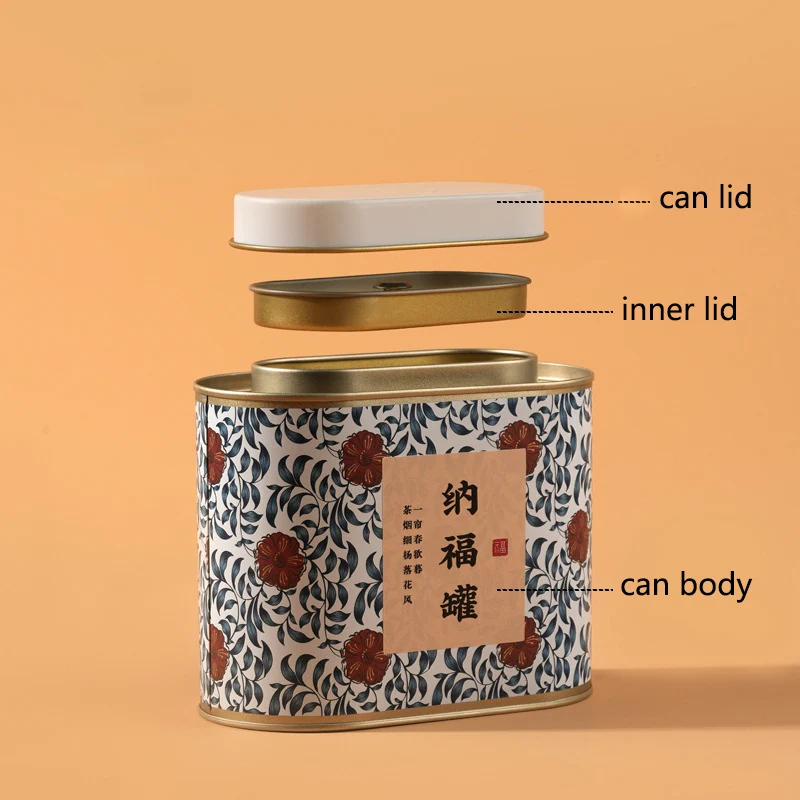 Tea Airtight Container Universal Round Exquisite Tinplate Storage Tank Seal Food Empty Can