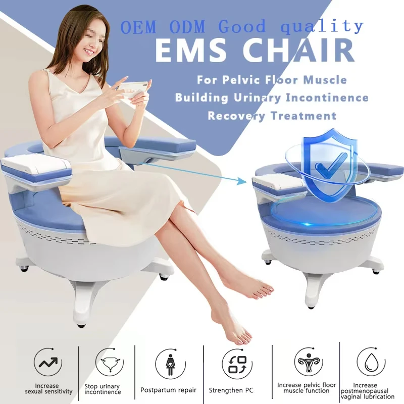 

2024 EMS Electromagnetic Non-Invasive Treatment Urinar Postpartum Repair Chair Pelvic Floor Muscle Stimulator Exerciser Machine