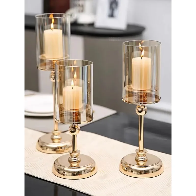 European style candle holder decorations, light luxury, romantic candlelight, dinner props, atmosphere decoration, Nordic Wester