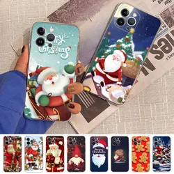 Christmas Cartoon New Year Gift Phone Case For iPhone 15 14 11 12 13 Mini Pro XS Max Cover 6 7 8 Plus X XR SE 2020 Funda Shell