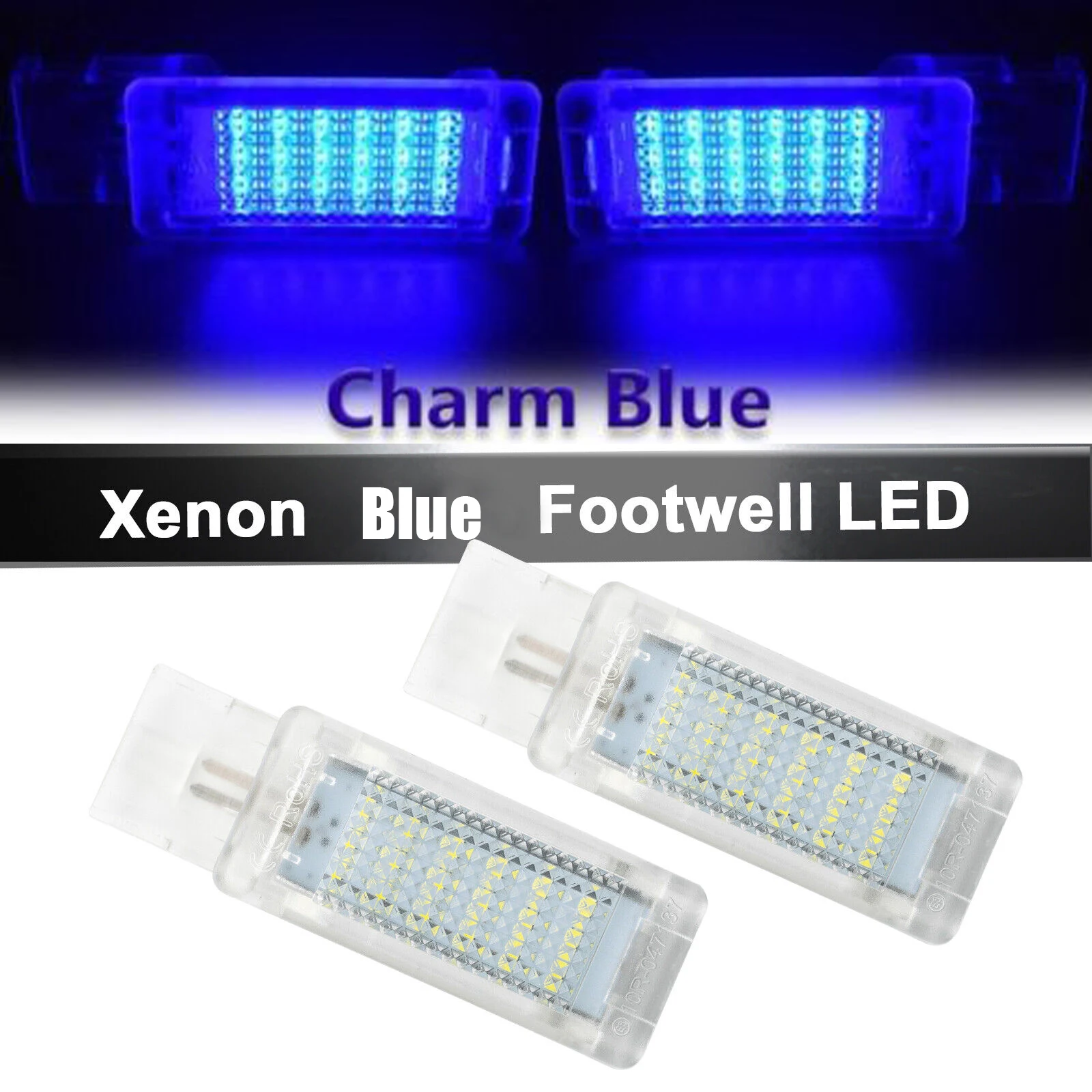 

2PCS For VW Golf MK5 Mk6 Mk7 Mk7.5 GTD GTI R LED VW BLUE Footwell Door Interior Light