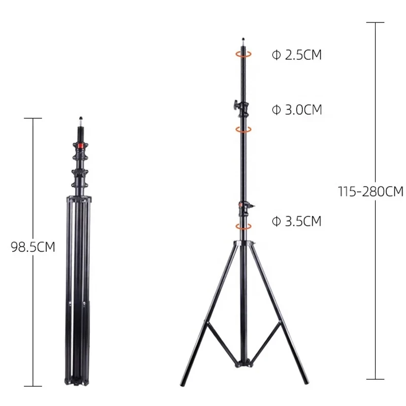 Thickened Adjust le Port le 2 Meter Photography Accessory All Metal Tripod Light Stand