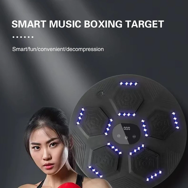 

Music Boxing Wall Target Boxing Pads Wall Mounted with LCD 18 Speed Settings Bluetooth Boxing Exercise Training Kit Rechargeable