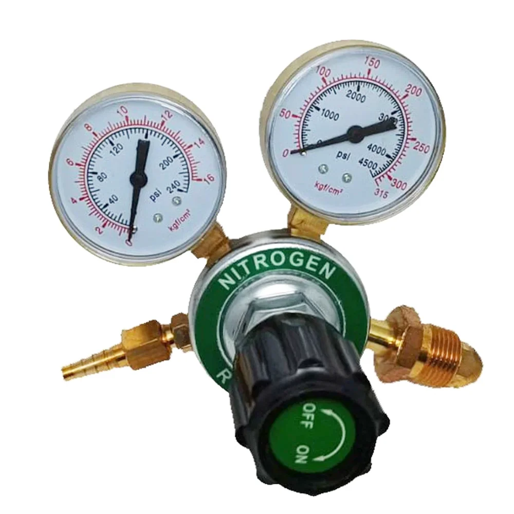 Double head single outlet nitrogen pressure relief meter,Ni regulator