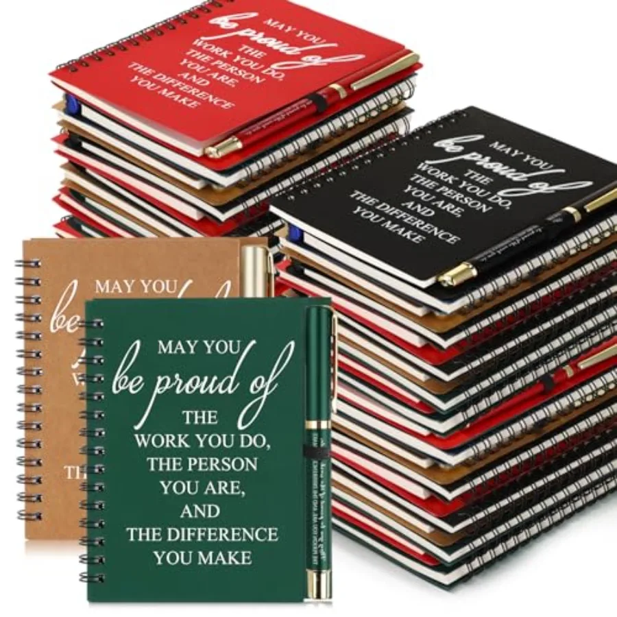 

Наборы подарков для коллег: блокноты с шариковой ручкой для выражения благодарности, оптом, для команды.