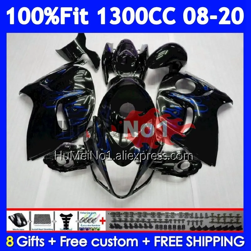 Fairing For SUZUKI Hayabusa GSXR-1300 GSXR 1300 128No.64 GSXR1300 08 09 10 11 12 13 14 2015 2016 2017 2018 Blue flames 2019 2020