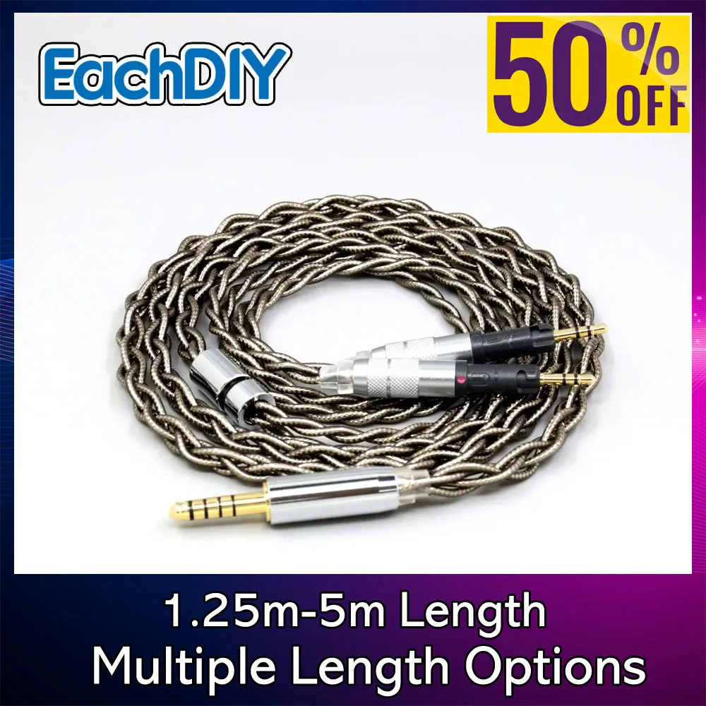 Palladium Shielding Pure Silver 99% Graphene Gold Earphone Cable For Audio-Technica ATH-R70X ATH-R70XA headphone 8223