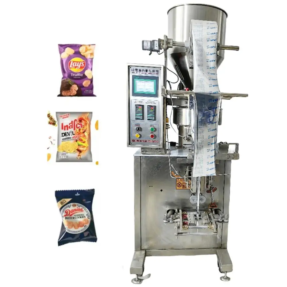Fully Automatic Vertical Nitrogen Packing Machine For Beverages Snacks Multifunctional Rice Potato Chips Bags Snacks Beverages