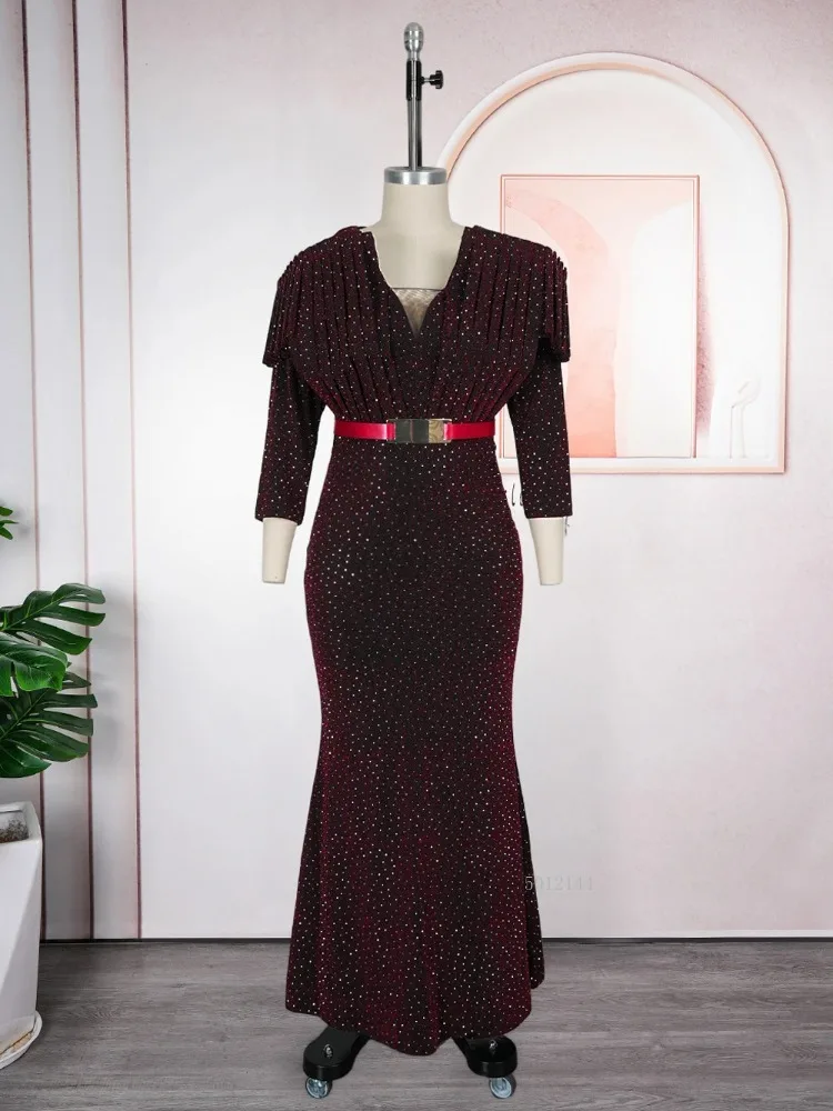 

Dashiki Diamond сексуальное облегающее длинное платье элегантные наряды мусульманское свадебное вечернее платье больших размеров африканские вечерние платья для женщин