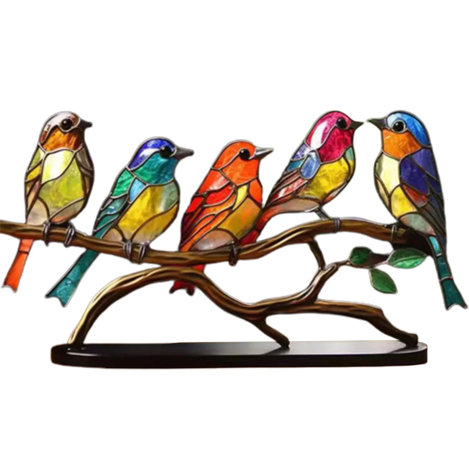 Bird Craft Statue Ornaments Table Art Home Room Decoration Gift for Housewarming Decor (Flat, not 3D solid)