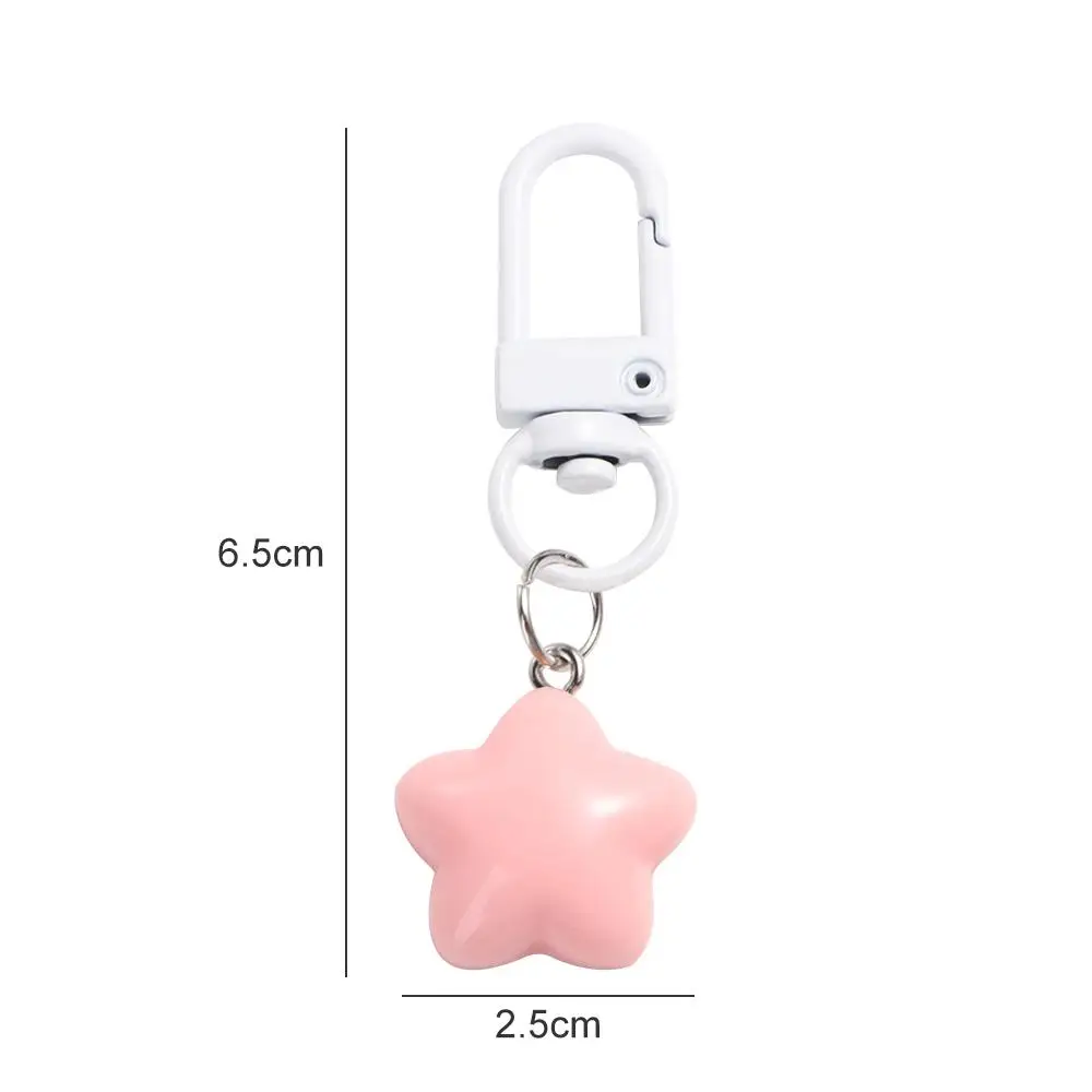 Keyring Stars Yellow Pink Stars Keychain Pentagram Soft Chubby Milk Yellow Star Keychain Chubby Yellow/Pink Home Decoration