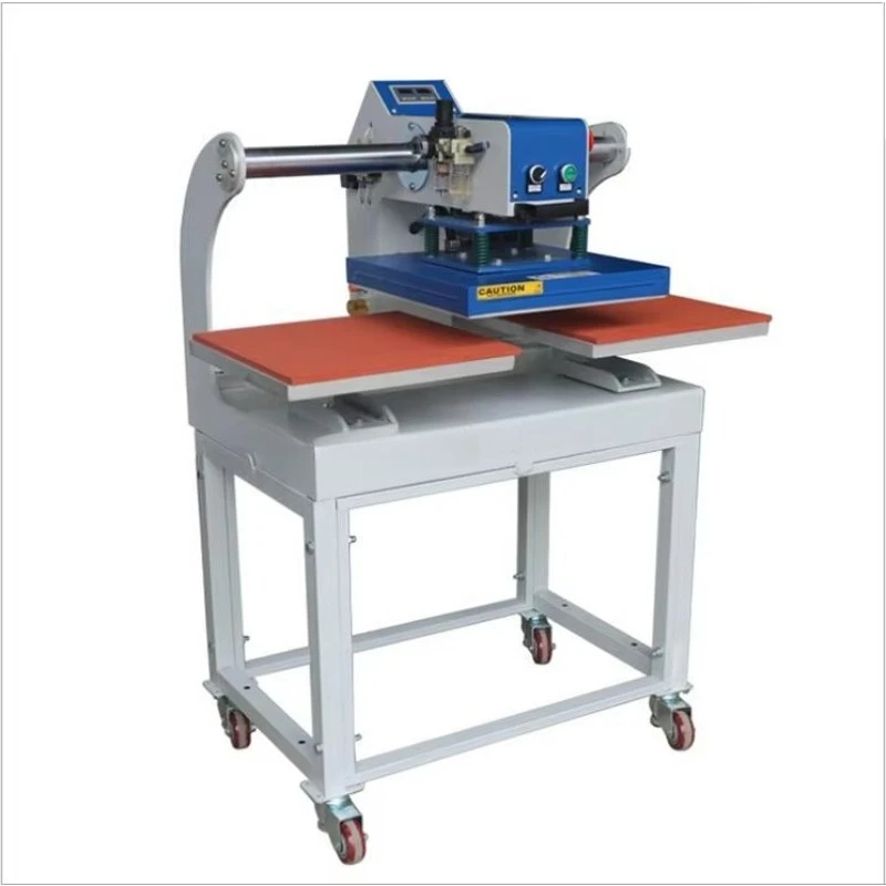 

2026 New 38*38CM Semi-Automatic Pneumatic High Efficiency Heat Press Machine Sliding Up Double Station T-shirt Heat Transfer Ma