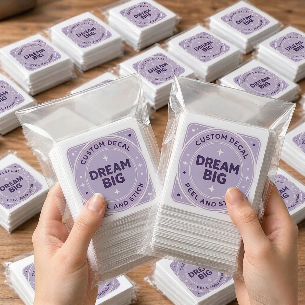 768 Pcs 2in Square Rounded Corner Custom Stickers, Waterproof Personalized Logo Seal for Wedding Business Birthday Packaging