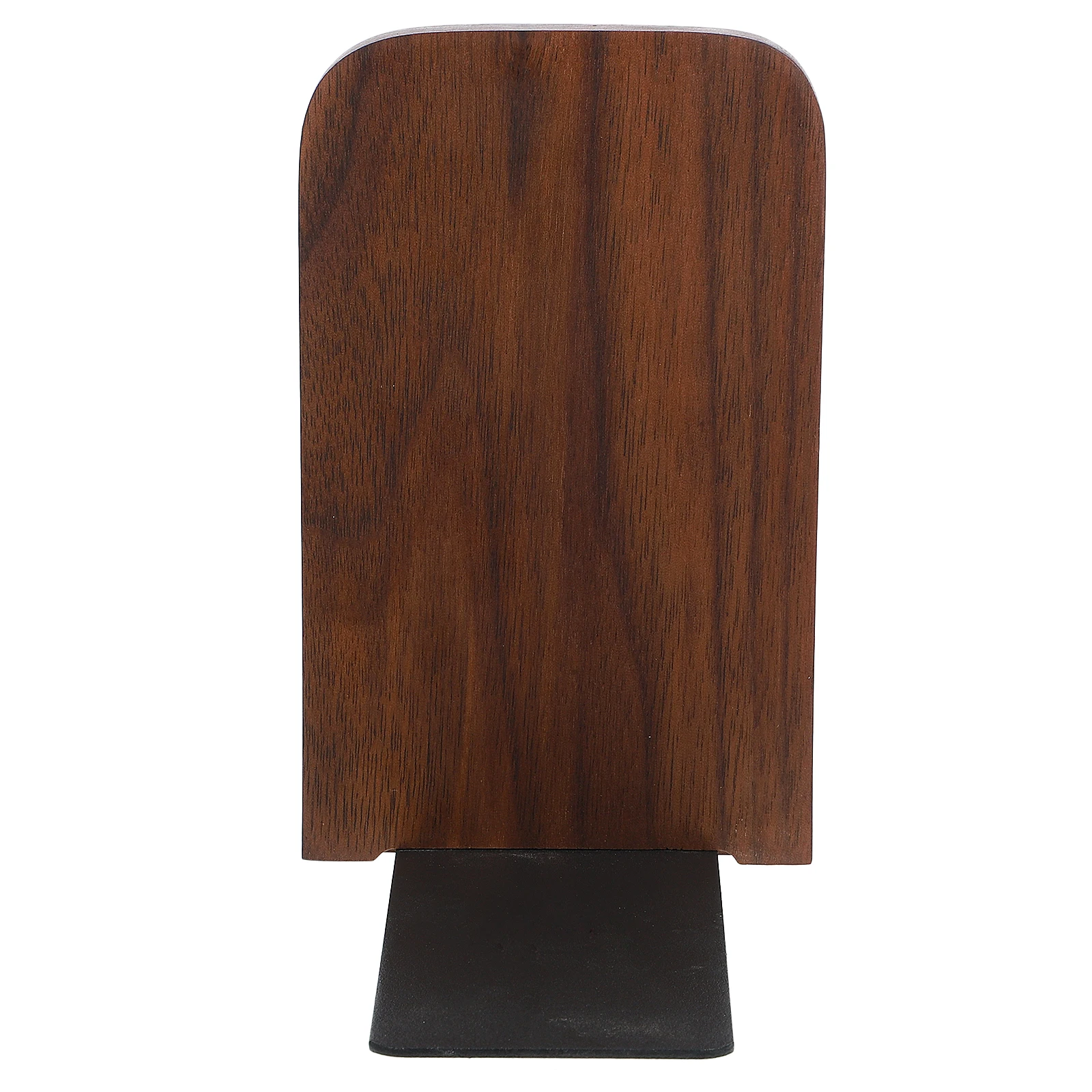 

Modern Bookends Set Black Walnut Small Size Metal Base Office Study Decorative Storage Solution Bookends Exquisite Holder