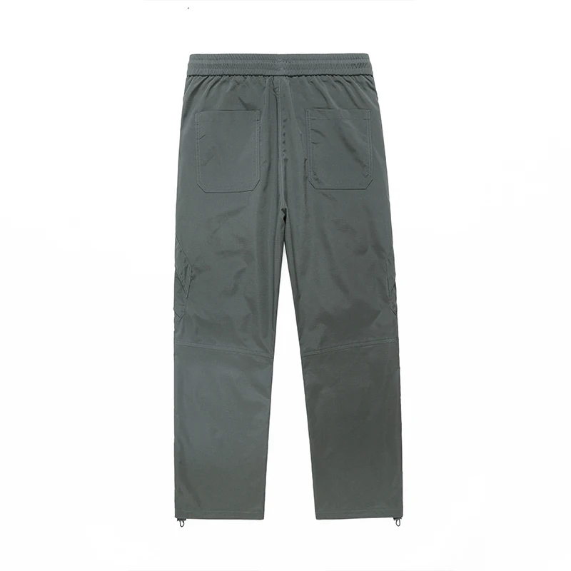 Herren-Cargohose aus Polyester, gerade, locker, weites Bein, Freizeithose, 2025, Sommer, Herbst, Outdoor, dünne Cargohose mit mehreren Taschen, Übergröße 5XL