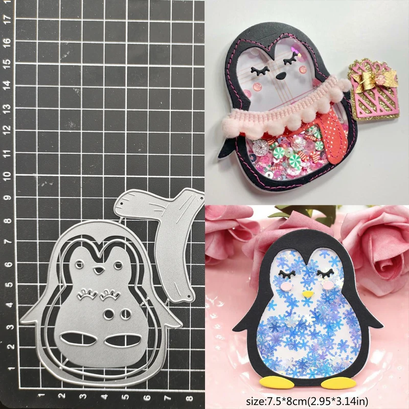 

Penguin Metal Cutting Dies Stencil Scrapbooking DIY Album Stamp Paper Card Embossing Decor New Dies