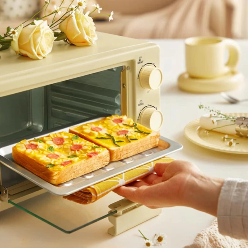 Horno pequeño para el hogar, horno eléctrico de 220V, 10l, Mini cocina automática, para hornear