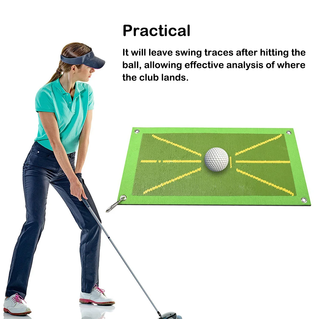 Golf Training Mat Swing Detection Trace Trajectory Direction Practice Path Analysis Pads Directional Cushion Mat