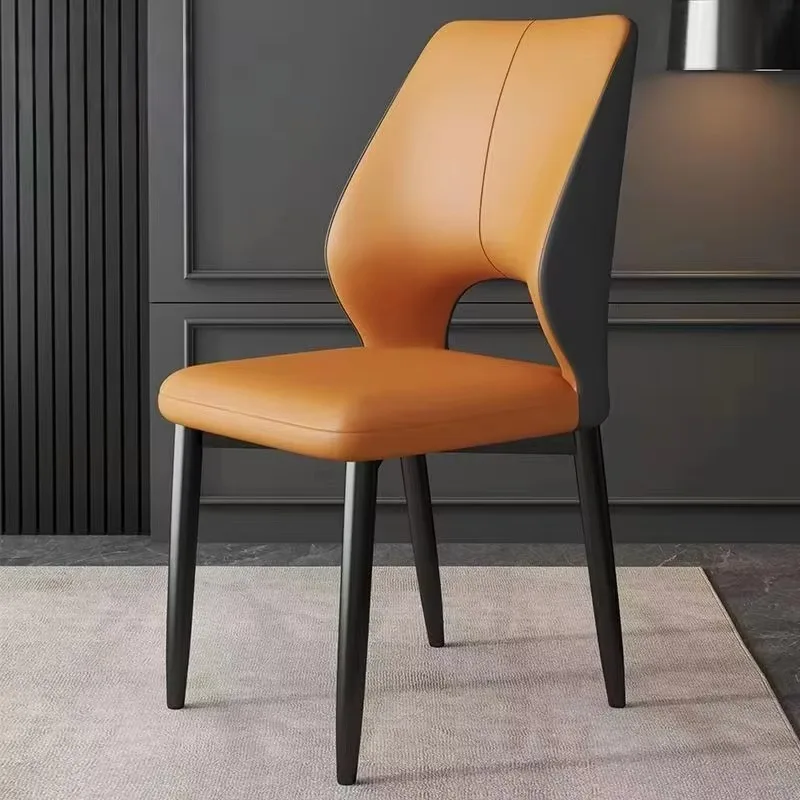 モダンなヨーロッパデザインのキッチン-ダイニングチェア、様々な色のメタル製ホームダイニングテーブル家具（ダイニング-リビング-ホーム用）