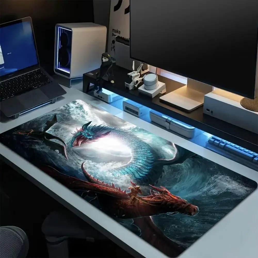 لوحة ماوس Castlevania Giant Dragon، حصير ألعاب XXL، ملحقات الكمبيوتر، وسادات توسيع لوحة المفاتيح مناسبة للعمل واللعبة