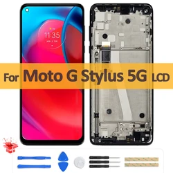 Original LCD Display for Motorola Moto G Stylus 5G 2021, Touch Screen Digitizer Assembly, XT2131, 6.8