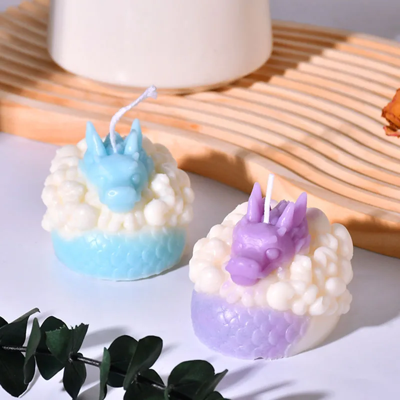 3D Chinese Dragon Animal Candle Silicone Mold DIY Scented Candle Gypsum Making Mould Chocolate Baking Cake Molds Home Decor