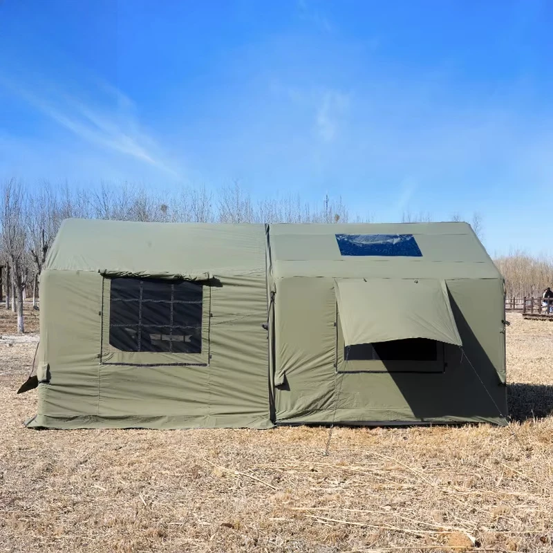 

Premium Inflatable Heavy Duty Camping Tent with Air Pump, 6-10 Person