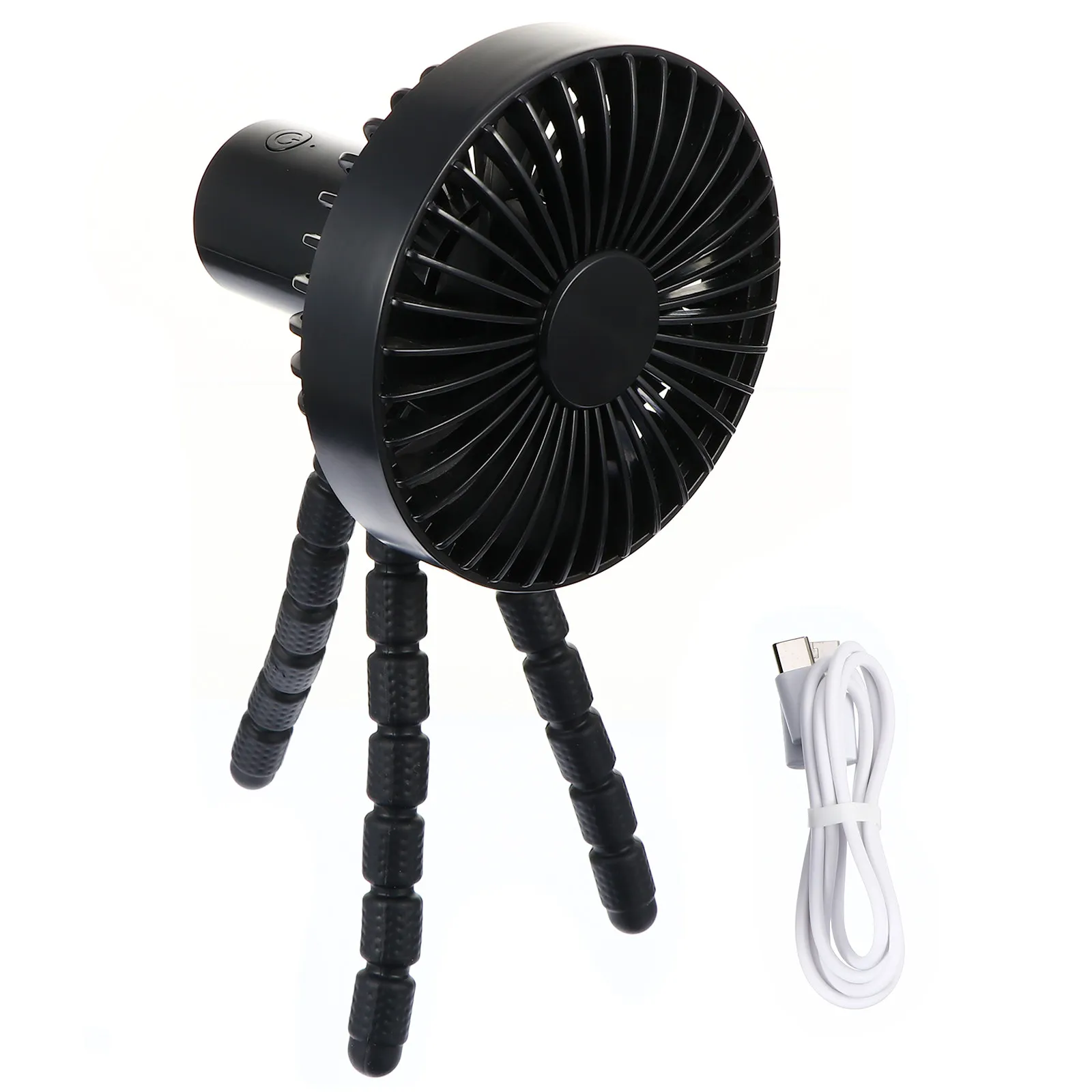 

Flexible Tripod Baby Stroller Fan Silent Rechargeable Portable Air Cooler 3-Speed Adjustable Clip on Mini Handheld Outdoor Fan