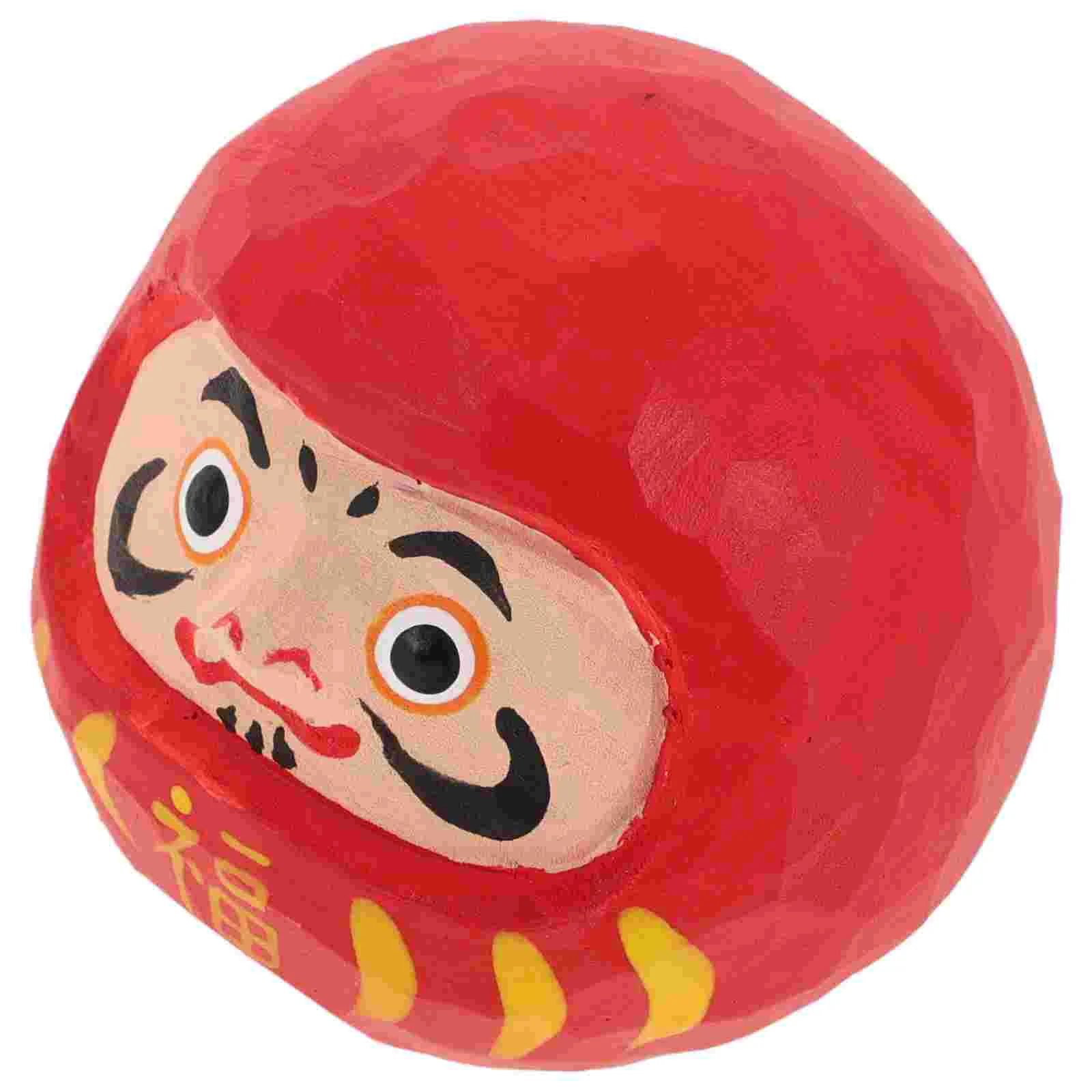 Ornements de bodhidharma, décor de voiture, statue l'inventaire Daruma, porcelaine, bureau en bois rouge