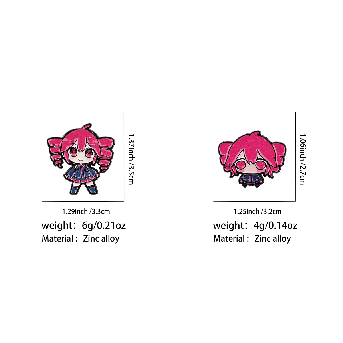 11-teiliges Set Kawaii Cartoon Sänger Emaille-Pins, Teto Reversnadeln, Anime-Abzeichen, Broschen für Kleidung, Rucksack, Schmuck, Geschenke für Freunde – Detail 8