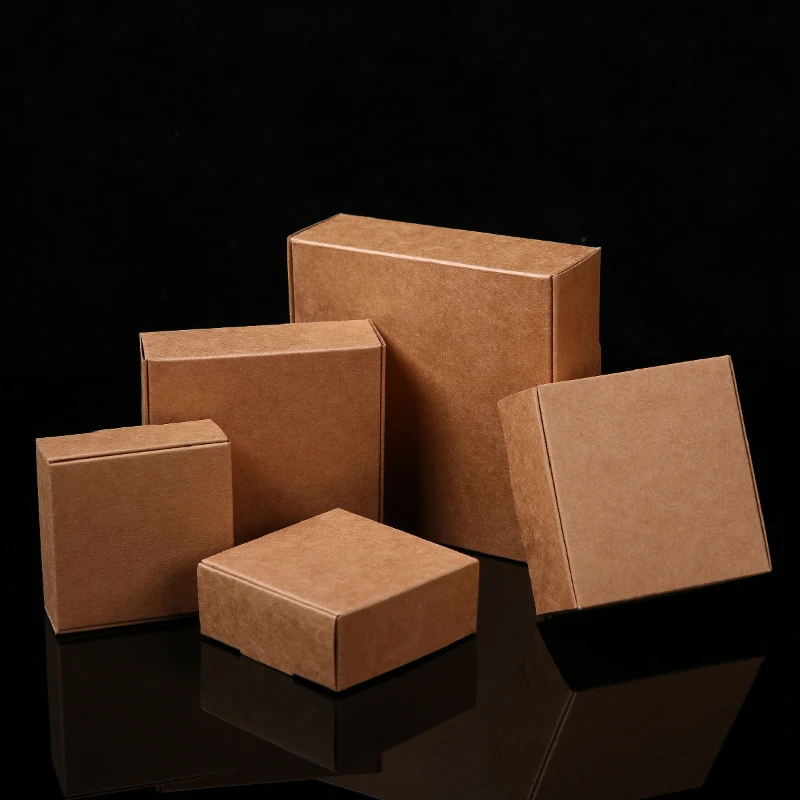 Craft Kraft Paper Box Packaging Wedding Party Small Gift Candy Favor Package Boxes Event Favor Kraft Box