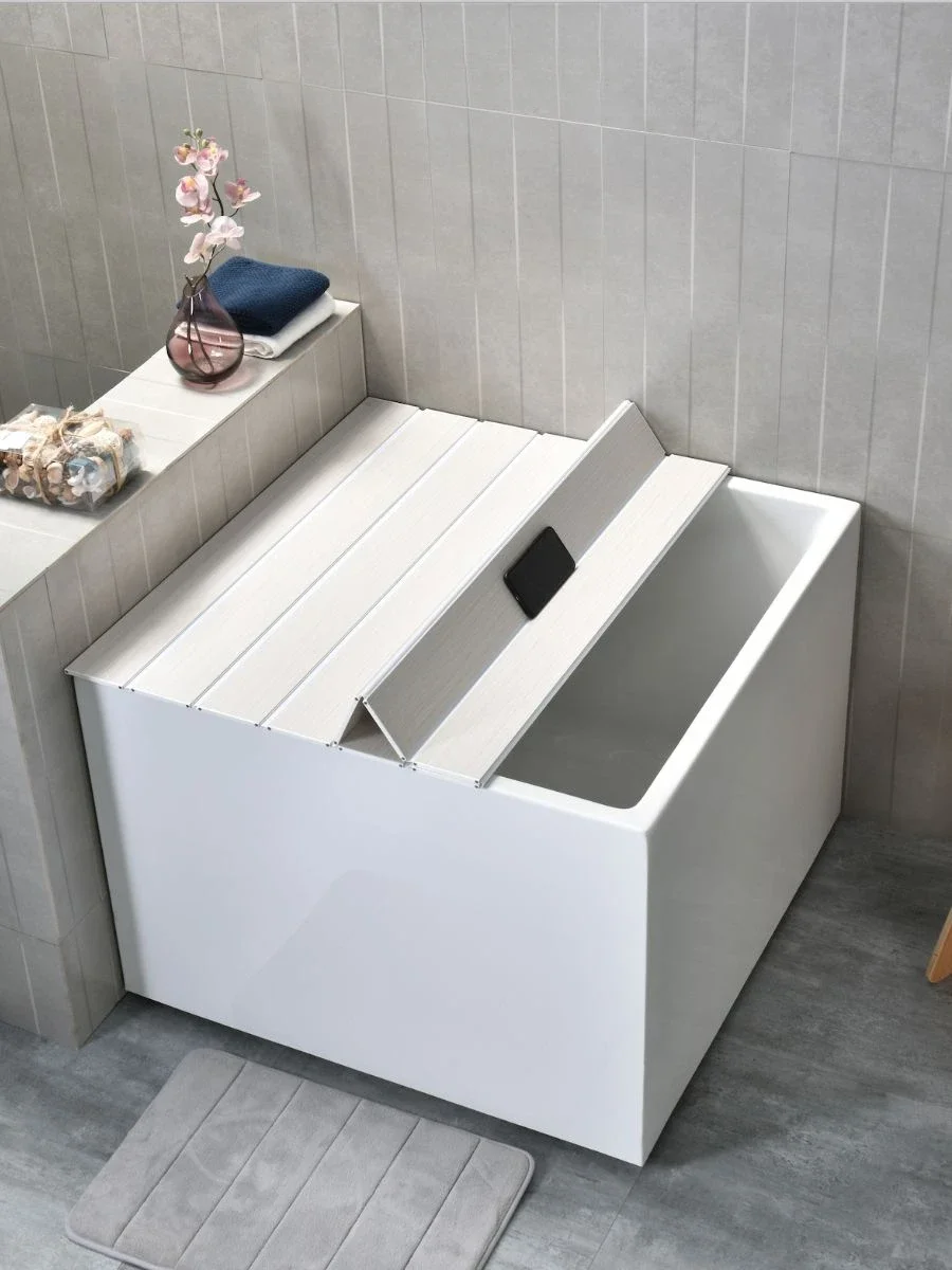 

SHUN New Japanese style square deepening small unit bathtub, adult seated deep foam acrylic integrated independent bathtub