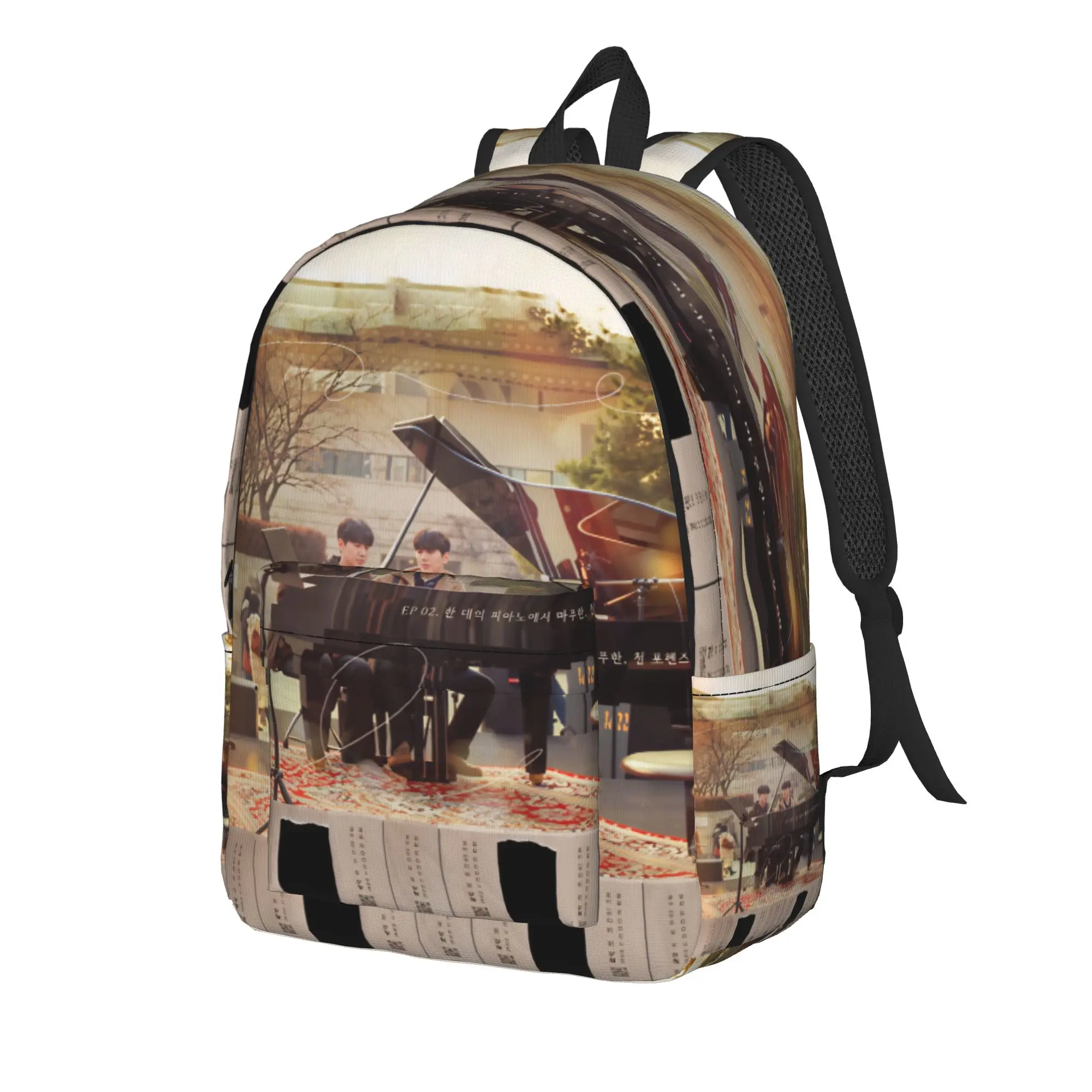 Kdrama Four Hands Two Sonatas Backpack  Aesthetic Backpacks Male University Soft High School Bags Custom Rucksack