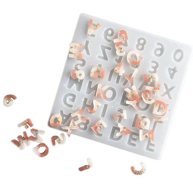 Small 26 Capital Letters Resin Silicone Mold Letter Epoxy Mold DIY Jewelry Making Accessories Digital Keychain Mold