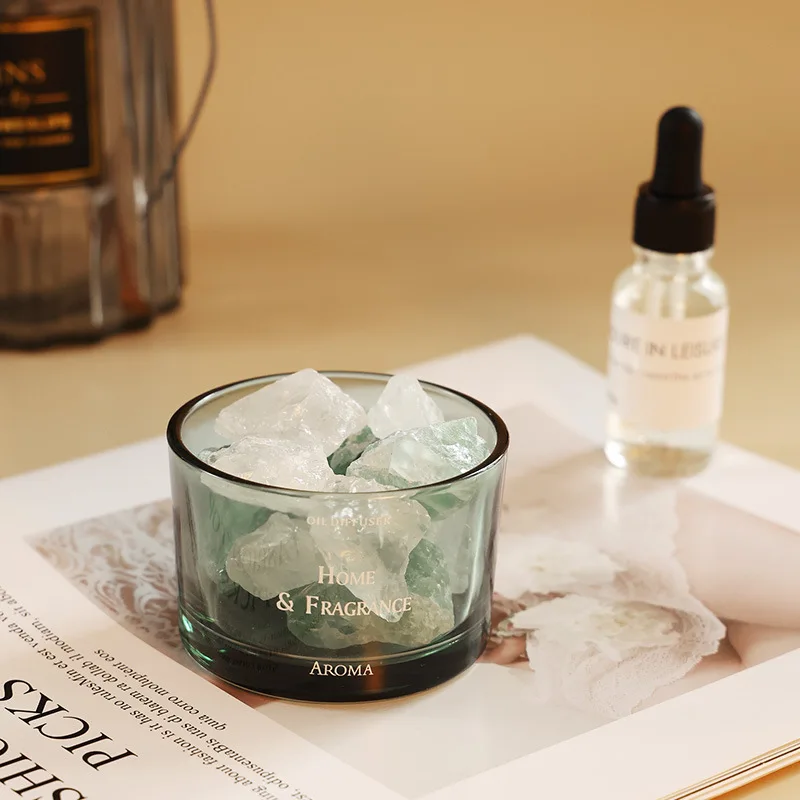 Crystal Aroma Stone Diffuser Flameless Essential Oil Fragrance Long Lasting Home Bedroom Decor Ornament Luxury Unique Gift
