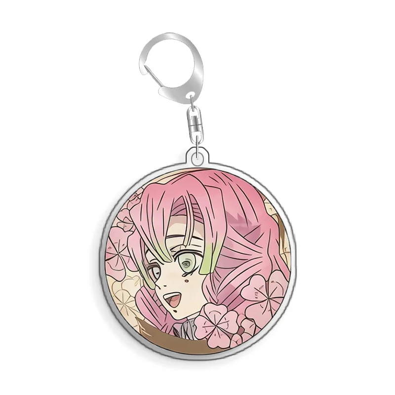 For Demon Slayer Sabito Tokito Giyuu Rengoku Kyojuro Hashibira Inosuke Acrylic Selfmade Cartoon Anime Keychain Pendant Toy Gift