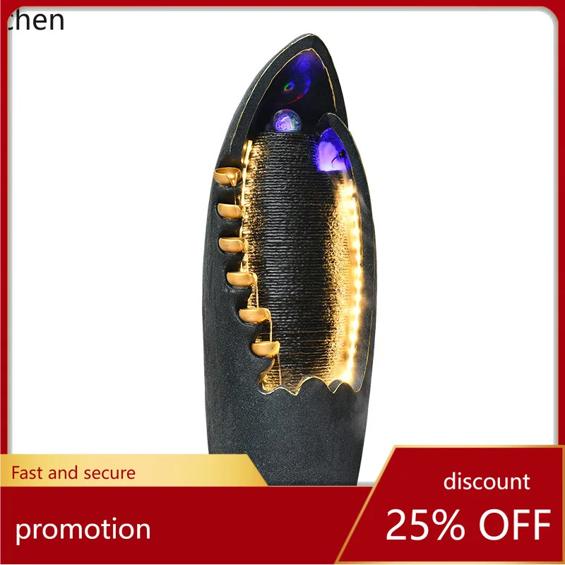 ZMLLiving Room Flowing Water Fountain Ball Floor Ornament Home Decoration Circulating Water Humidifier