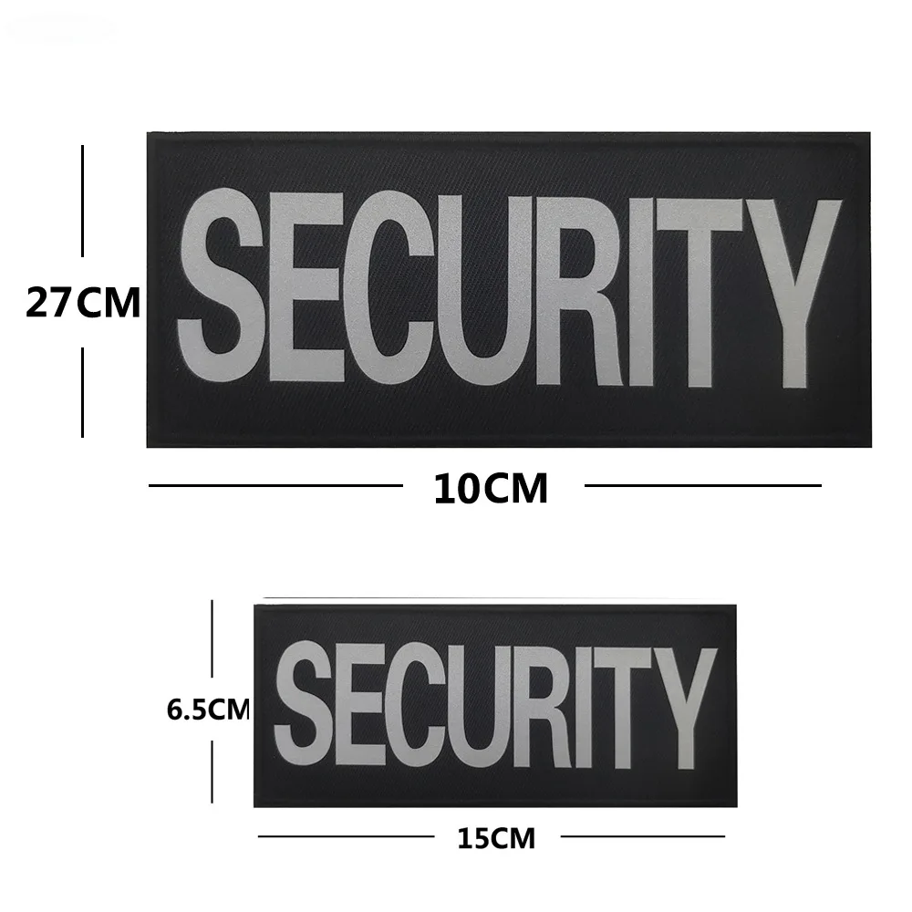 Security Enforcement Agent Embroideried Patch Applique Embellishment MIlitary Tactical Embroidery Patches with Hook and Loop