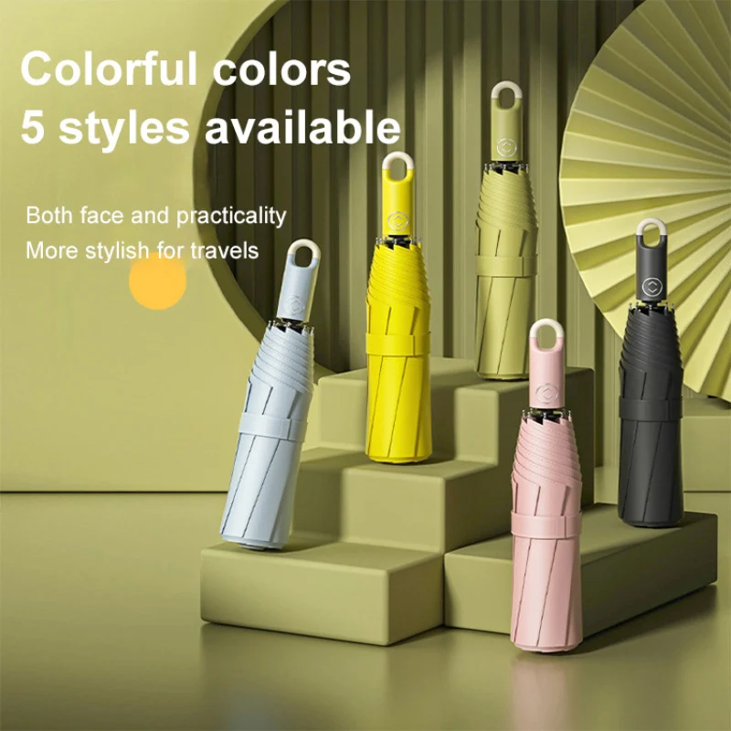 Locking Automatic TriFold Umbrella With Automatic Wind Alert Button (Shortened Title)