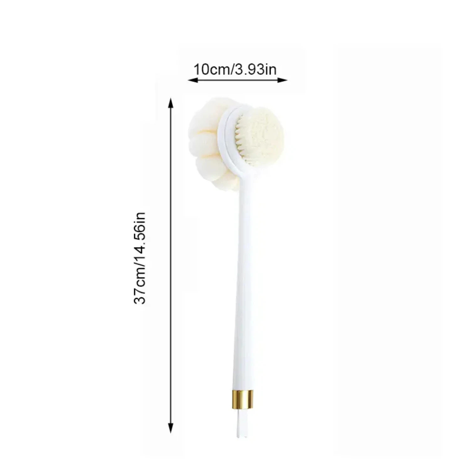 Brosse de Bain à Poils Souples à Long Manche pour une Expérience Luxueuse, Ensemble de Brosses de Bain et de Dos Double Face 2 en 1 avec Ba